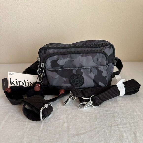 New Kipling MERRYL 2-In-1 Convertible Crossbody Waist Belt Bag KI9388 Camo Fog - Picture 1 of 15